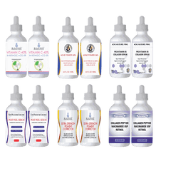 12-pack signature serum set for face and neck with acne and anti-aging benefits including vitamin C, collagen, pigment corrector, and retinol serums