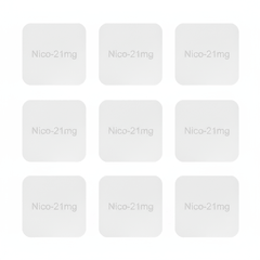 Clear 21mg nicotine transdermal patches for quit smoking aid, unlabeled and bulk packaging option.