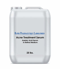 Bulk 25lbs gallon container of azelaic acid serum with retinol for acne treatment and skin care formulation