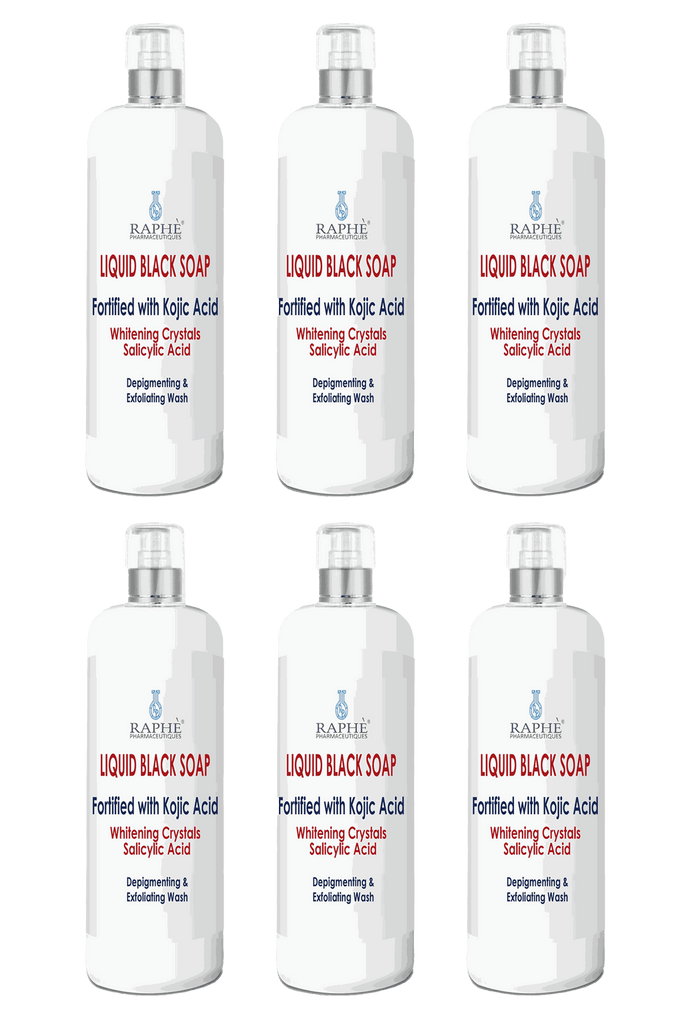 Family pack natural liquid soap with kojic acid and salicylic acid exfoliating body wash bottles