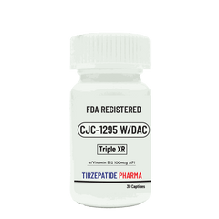 FDA registered CJC-1295 w/DAC peptide with Vitamin B12 in white bottle