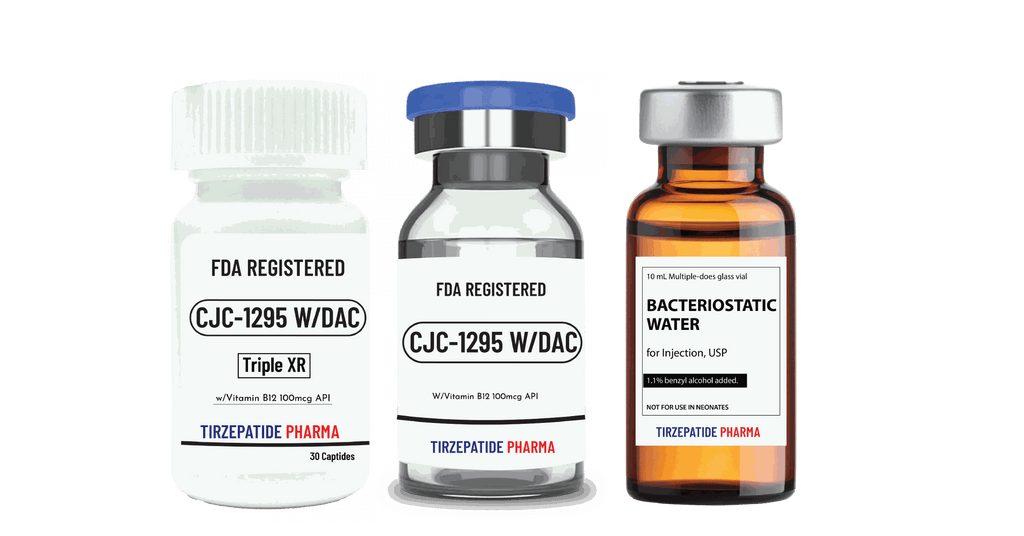 FDA registered CJC-1295 w/DAC peptides with Vitamin B12 and bacteriostatic water vials