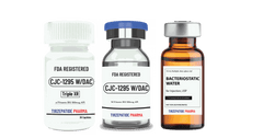 FDA registered CJC-1295 w/DAC peptide vials with Vitamin B12 and bacteriostatic water from Tirzepatide Pharma