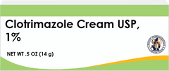 Clotrimazole Cream USP 1% topical antifungal 14g tube packaging