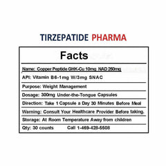 GHK-Cu 10mg peptide capsules for skin collagen and elastin support with SNAC absorption enhancer in 24-pack