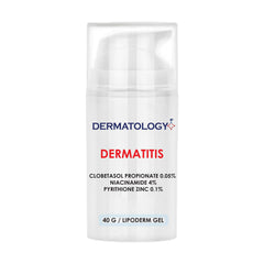 Clobetasol Propionate 0.05% cream for dermatitis relief with Niacinamide and Pyrithione Zinc in 40g gel bottle