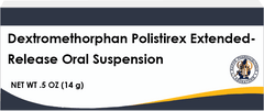 Dextromethorphan Polistirex extended-release oral suspension medicine packaging