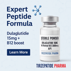 Dulaglutide 15mg sterile powder vial with methylated B12 3000mcg from Tirzepatide Pharma
