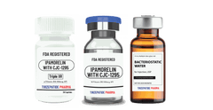 CJC-1295 High Purity Peptides ipamorelin vials with Vitamin B12 and bacteriostatic water by Tirzepatide Pharma