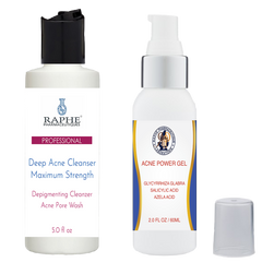 Natural Acne Gel-Glycyrrhiza Glabra-Serum 60ml & Maximum Strength Acne Cleanser 5oz 6-Pack