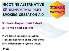 Cytisine Sephorine Alternative transdermal patch with Sophora alopecuroids and hemp seed extract for smoking cessation and anti-inflammatory detox, 25mg over 30 hours