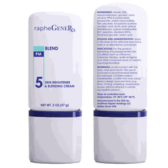 Private label RapheGenerics Blend PM skin brightener and blending cream 2oz container front and back view