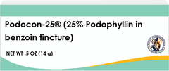 Podocon-25 podophyllin 25% in benzoin tincture topical treatment packaging