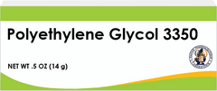 Polyethylene Glycol 3350 label for pharmaceutical topical gel packaging
