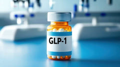 Semaglutide Captides 2mg capsules with Methyl B12 1000mcg in GLP-1 labeled orange pill bottle