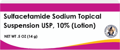 Sulfacetamide sodium topical suspension 10% lotion 14g tube