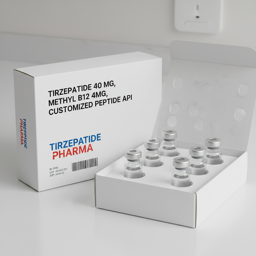 Tirzepatide 40mg with Methyl B12 4mg 100% Purified Solution 4ml Per Vial