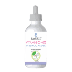 Liposomal Vitamin C 40% serum with retinoic acid and alpha arbutin in a white dropper bottle