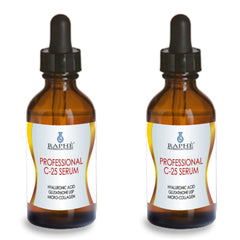 Wholesale Vitamin C serum with 25% glutathione, collagen, and hyaluronic acid in 60ml dropper bottles