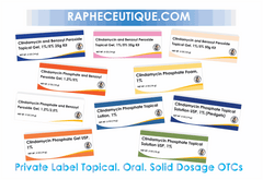 Clindamycin topical gel and related private label OTC products collection
