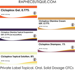 Private label Betamethasone Budesonide Ciclopirox topical creams and tablets for anti-inflammatory and antifungal treatment
