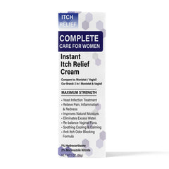 Miconazole Nitrate 5% vaginal cream for yeast infection relief and external itch treatment