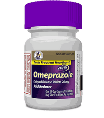 Generic Omeprazole 20mg delayed release acid reducer tablets for heartburn relief 24 hour effect