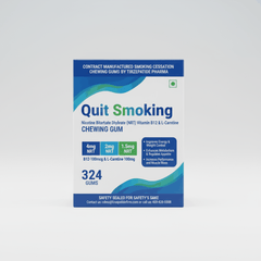 Quit Smoking nicotine gum with NRT Active Extraction for smoking cessation aids, 324 gums per pack.