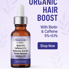 White Label 5% Minoxidil Solution with Biotin Caffeine Vitamin E and Ketoconazole 12-60ml