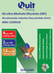 Private Label NRT nicotine replacement mini lozenges with Vitamin B12 energy booster for smoking cessation