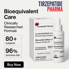 Inflammatory Hair Loss Treatment Minoxidil 5% Clascoterone and CB-03-01 Research Solution 6-60ml