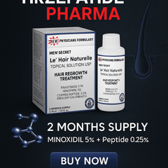 MenSecret Copper Peptide topical hair regrowth solution with minoxidil and finasteride for men, 2 months supply