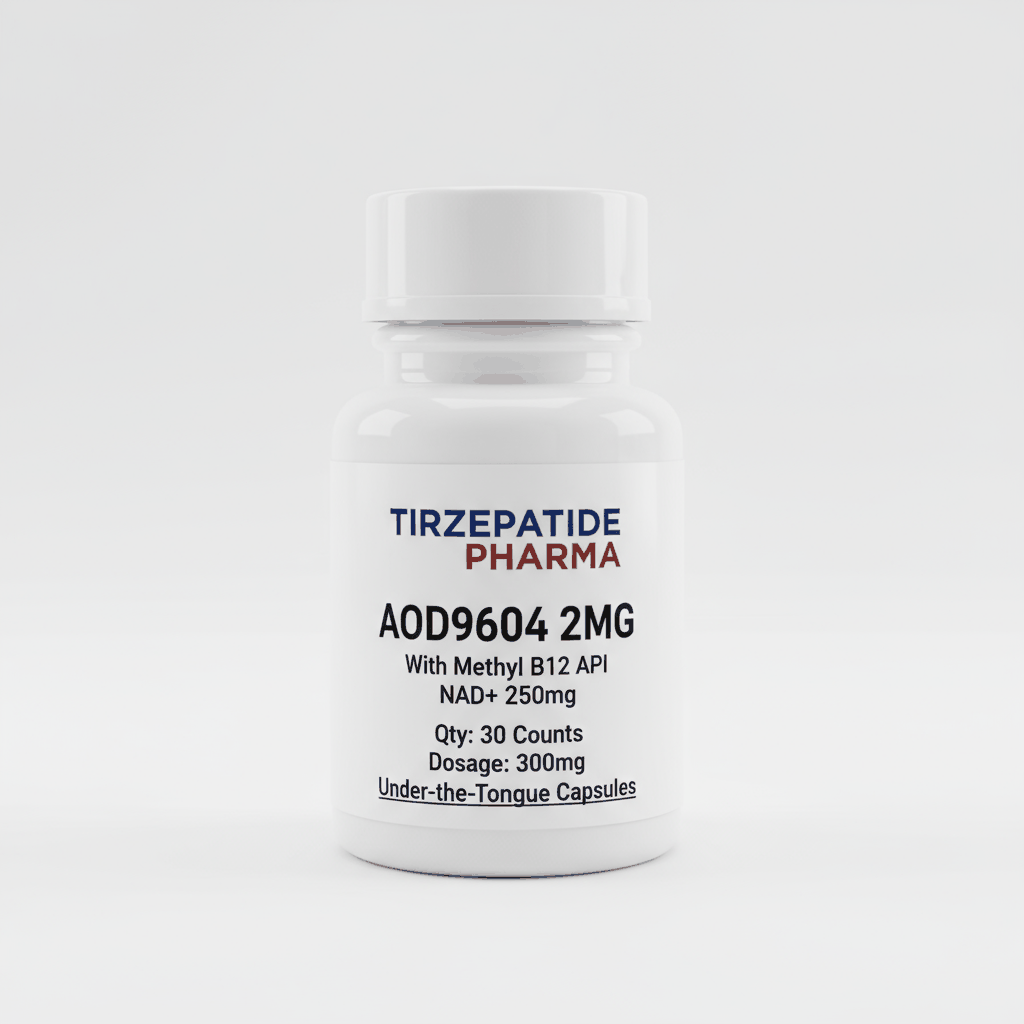 tirzepatide and aod9604 AOD 9604 with tirzepatide: the complete combination guide for enhanced fat loss AOD-2mg with Methyl B12-1000mcg 69cts
