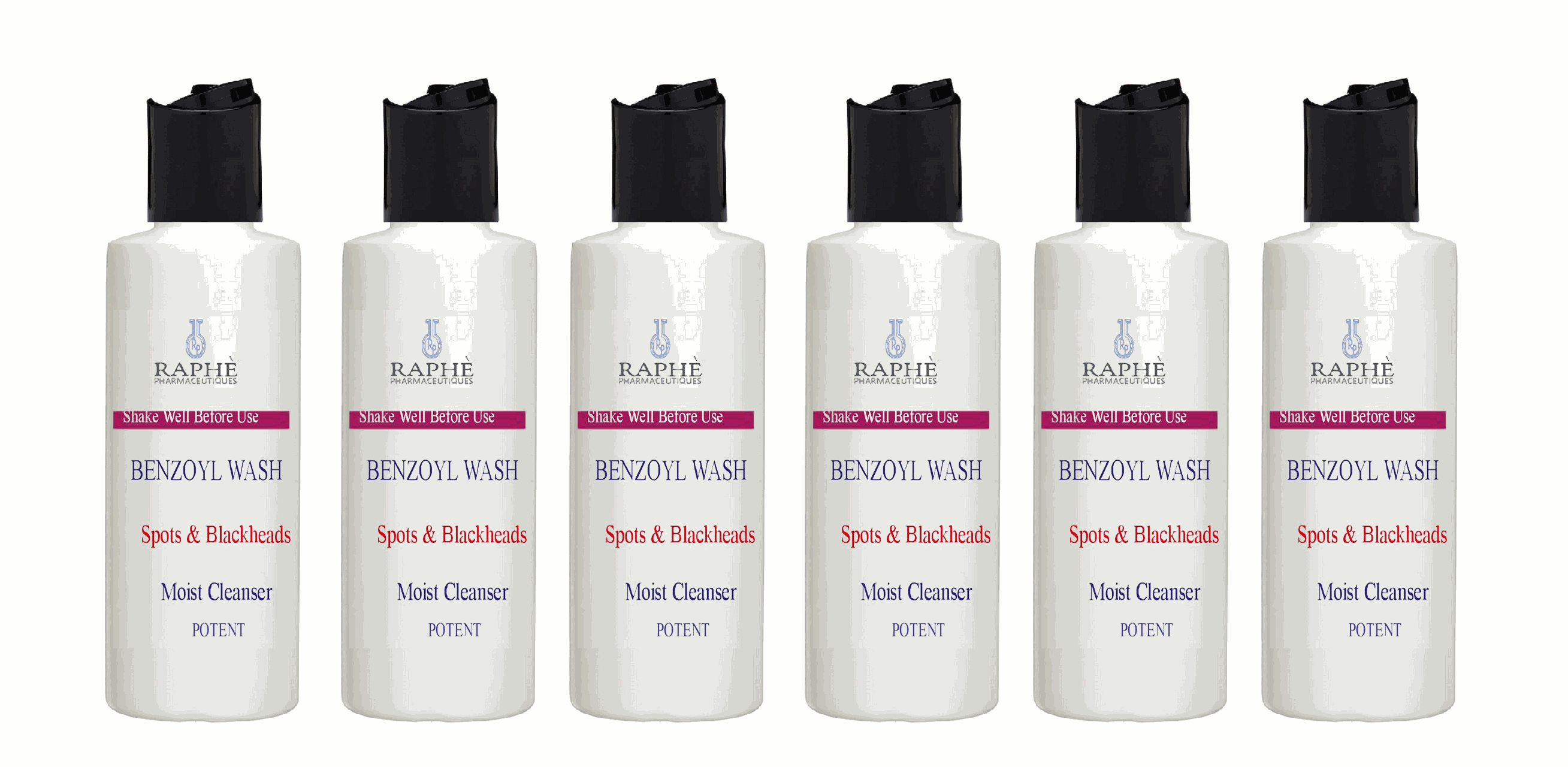 Teen Acne Prone Benzoyl Face Wash with Tea Tree Oil 6-pack for blemish and blackhead treatment