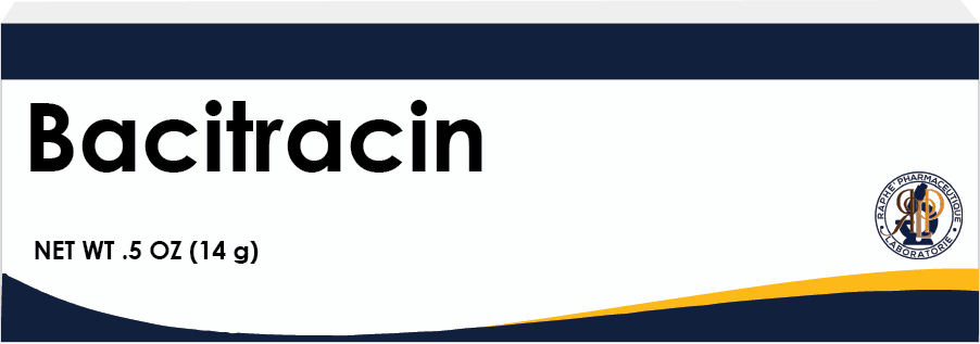 Bacitracin ointment packaging 14 grams FDA registered topical antibiotic cream