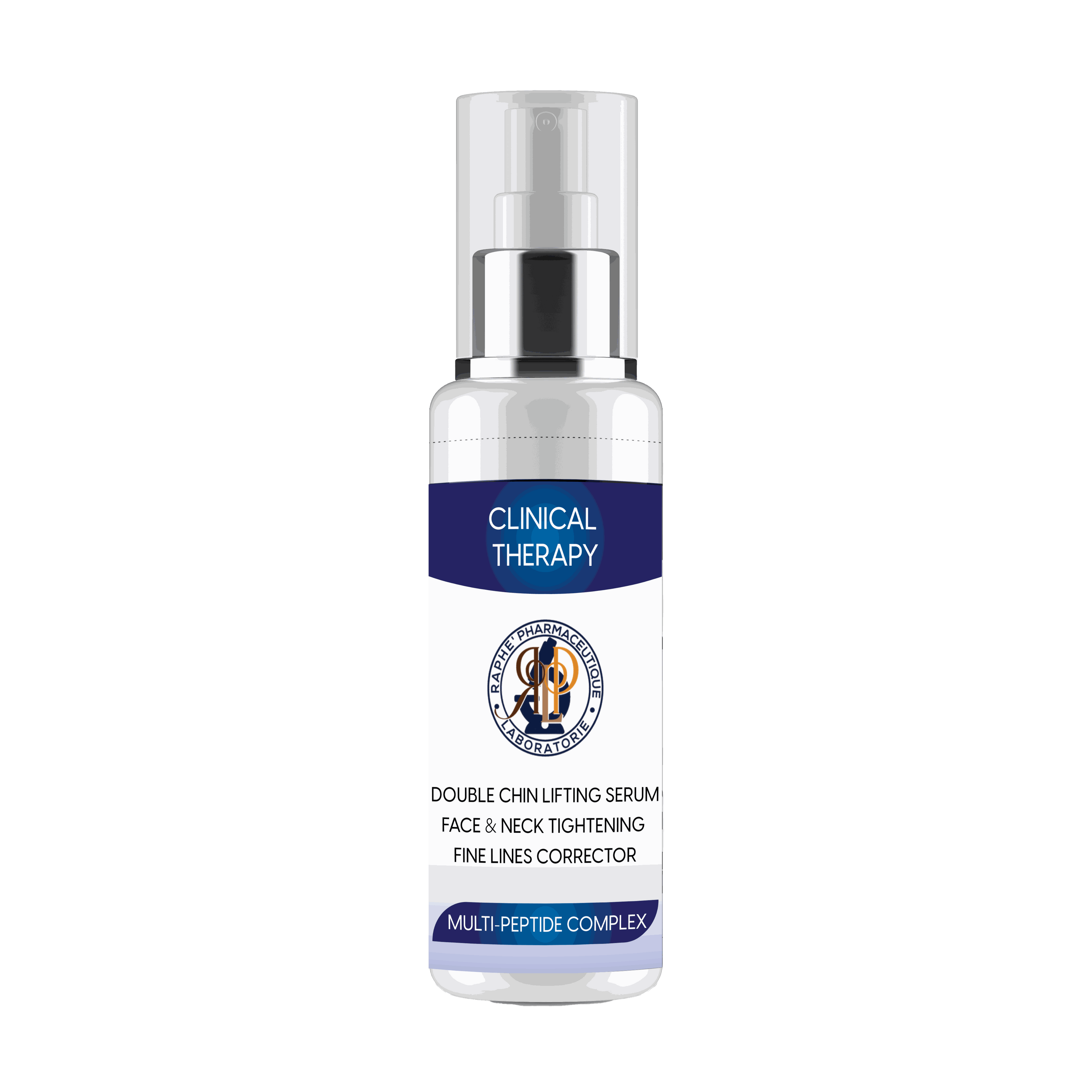 Anti aging peptide serum for chin and neck lifting with acetyl hexapeptide and multi-peptide complex in 120ml bottle