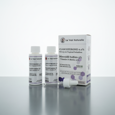 Inflammatory Hair Loss Treatment Minoxidil 5% Clascoterone and CB-03-01  250 Pk of 2-60ml A 2 Months Supply