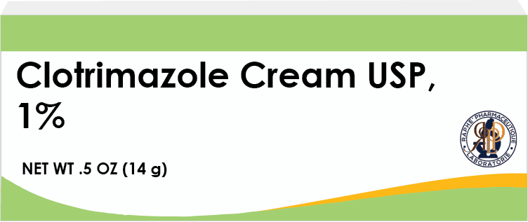 Clotrimazole Cream USP 1% topical antifungal 14g tube packaging