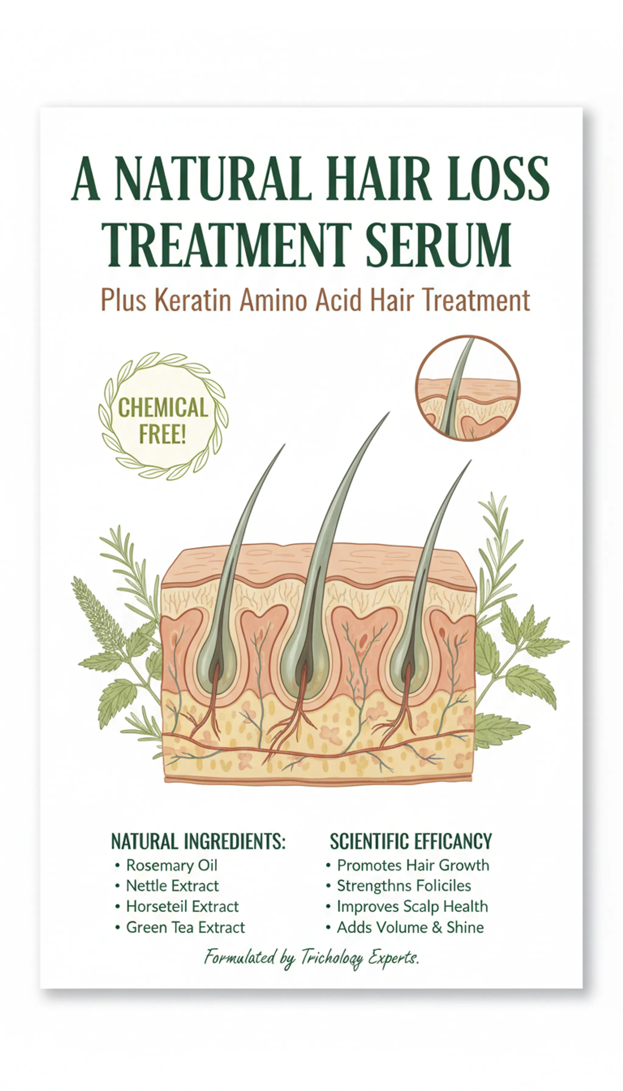 Best Hair Loss Product For Women with Biotin 5% and Minerals 250 pks 2-60ml 2 Months Supply