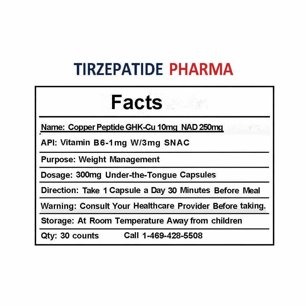 GHK-Cu 10mg peptide capsules for skin collagen and elastin support with SNAC absorption enhancer in 24-pack