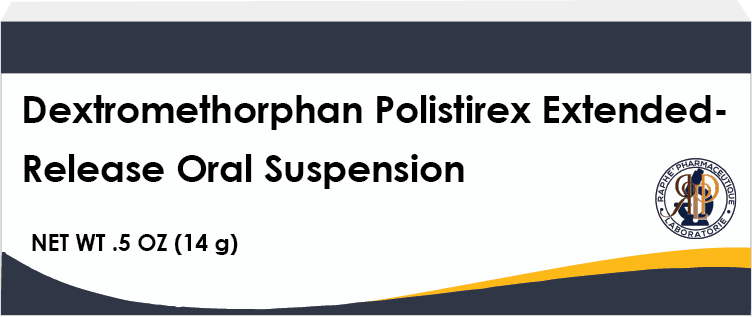 Dextromethorphan Polistirex extended-release oral suspension medicine packaging