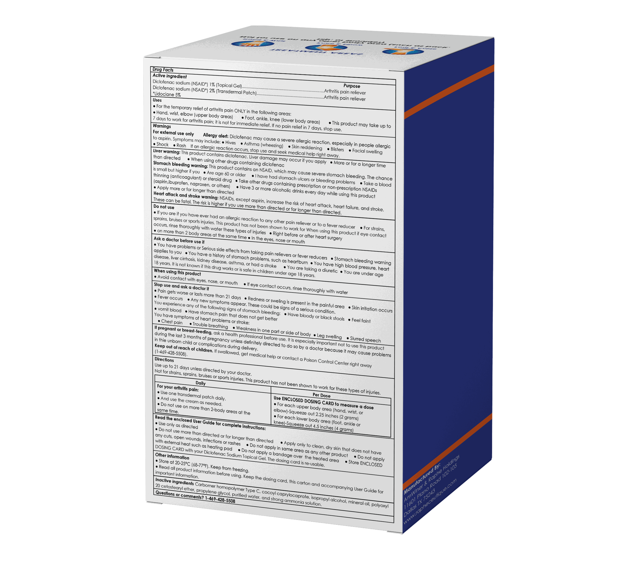 Acetaminophen Ibuprofen transdermal patch for 24-hour joint and muscular pain relief