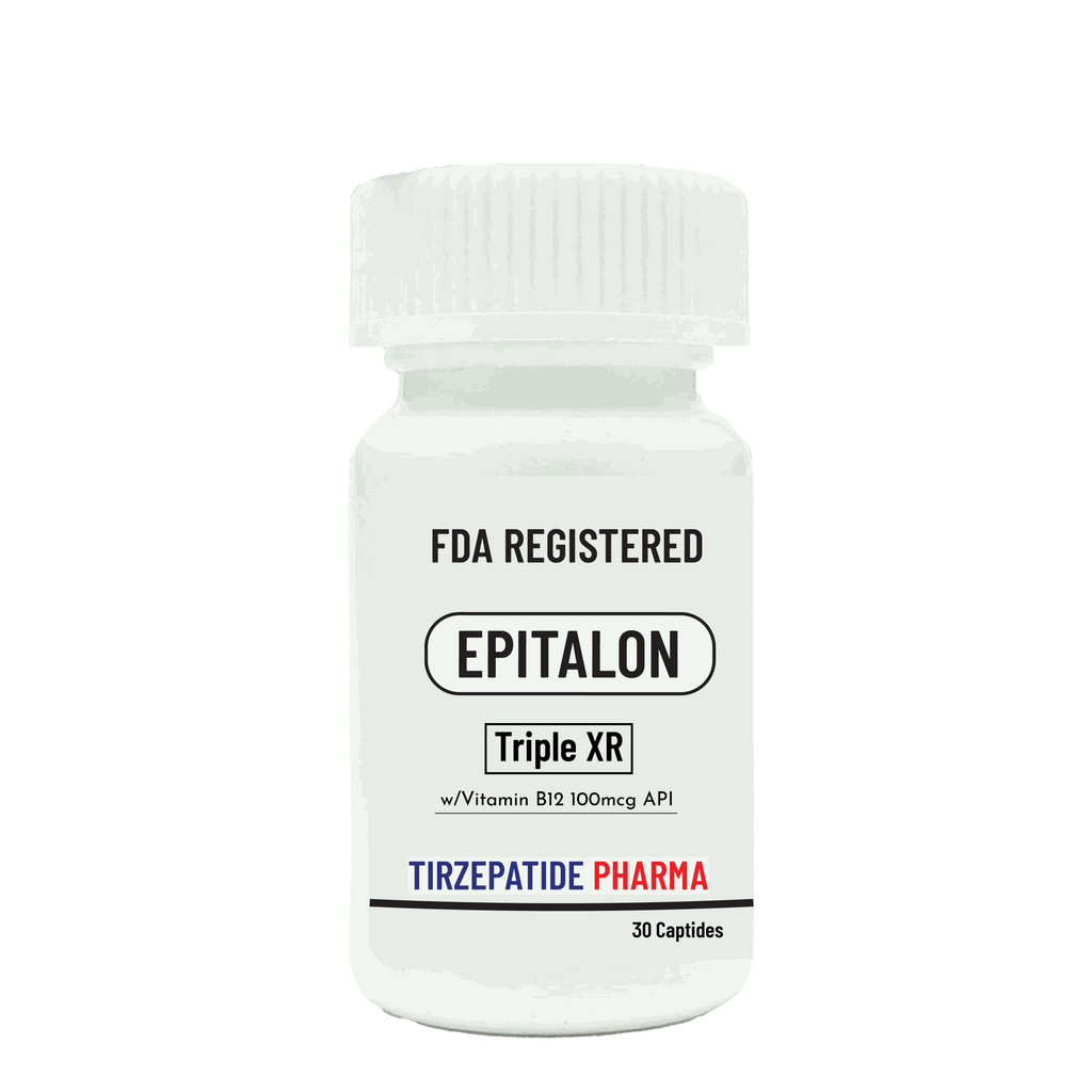 Epitalon High Potency FDA registered peptide supplement with Vitamin B12 by Tirzepatide Pharma