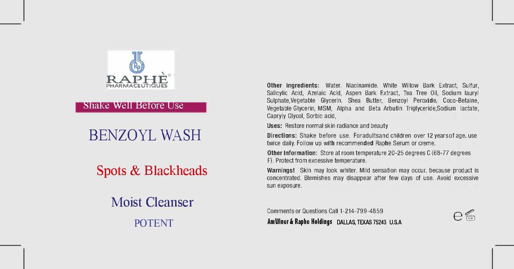 Teens acne prone benzoyl face wash with tea tree oil for spot and blackhead removal, moisturizing cleanser in 6-pack wholesale.