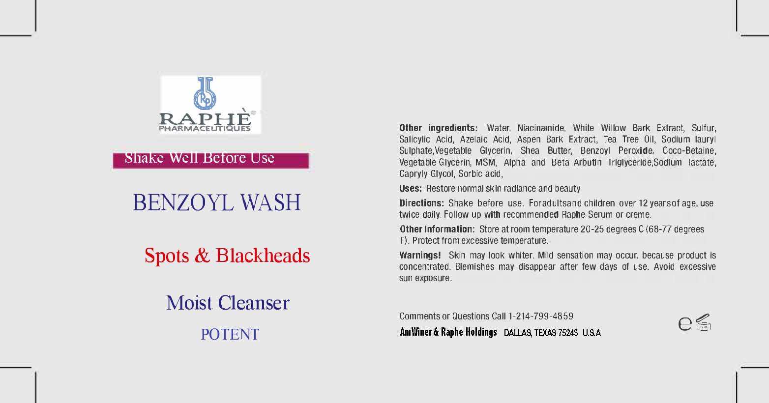 Teens acne prone benzoyl face wash with tea tree oil for spot and blackhead removal, moisturizing cleanser in 6-pack wholesale.