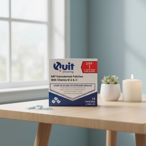 Quit Smoking Aid Transdermal Patches With Vitamin B12 and Vitamin C