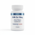 GHK-Cu 10mg injectable grade peptides bottle by Tirzepatide Pharma, 30 captides for skin firming and collagen production