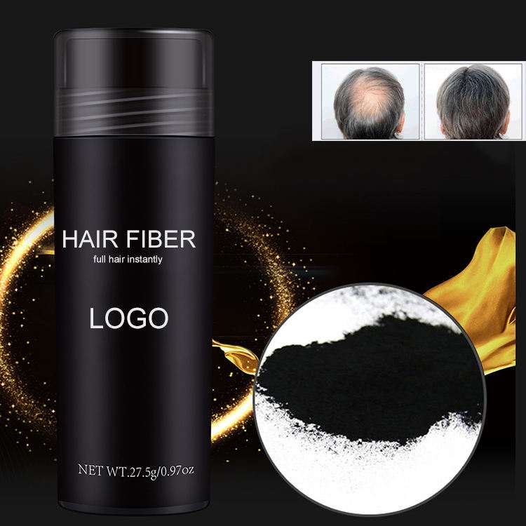 White Private Label Keratin Fibrils 98% & 2% Biotin Powder 50g and Fiber Holding Spray 120ml Pack