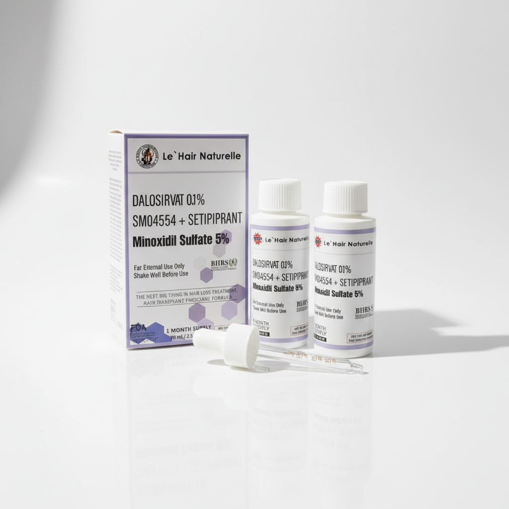 New Research Hair Loss Prevention Product DALOSIRVAT, SM04554, and SETIPIPRANT250 Packs of 2-60ml 2 Months Supply