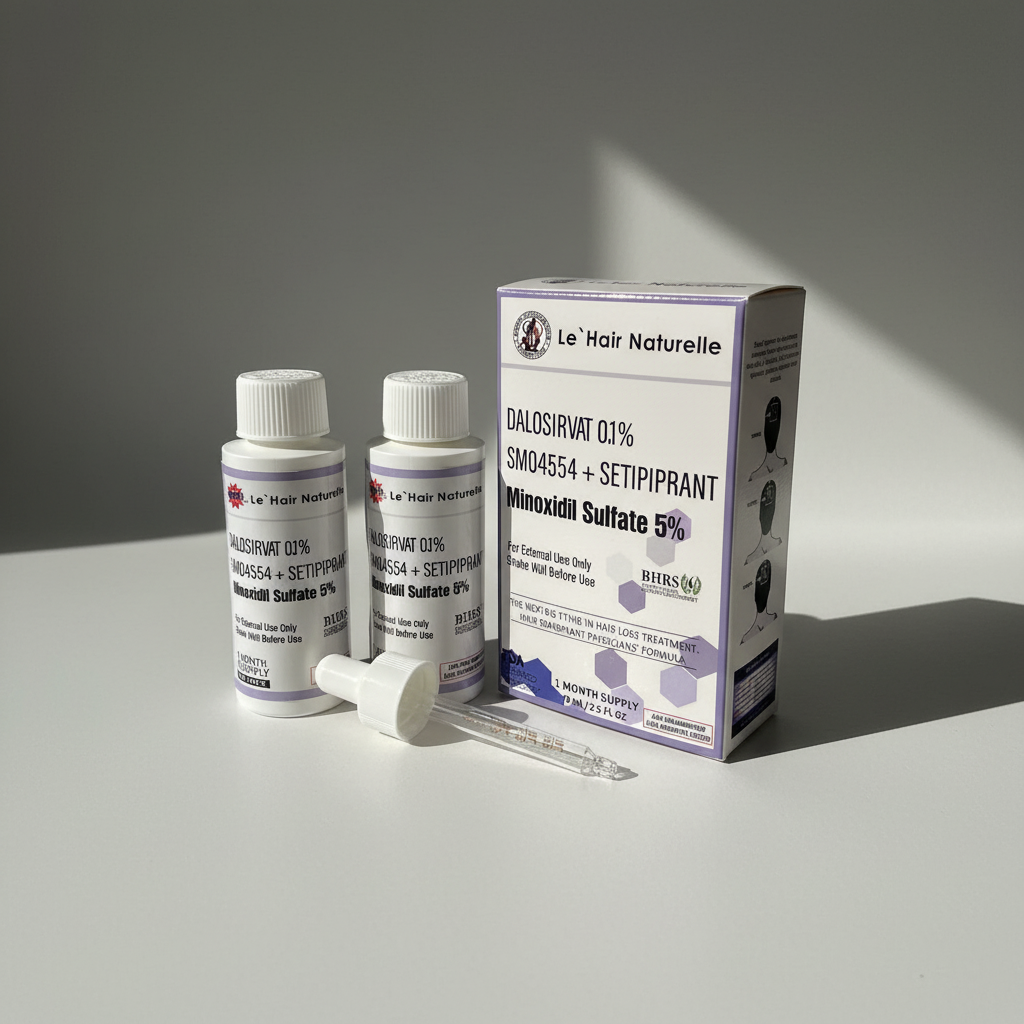 New Research Hair Loss Prevention Product DALOSIRVAT, SM04554, and SETIPIPRANT250 Packs of 2-60ml 2 Months Supply